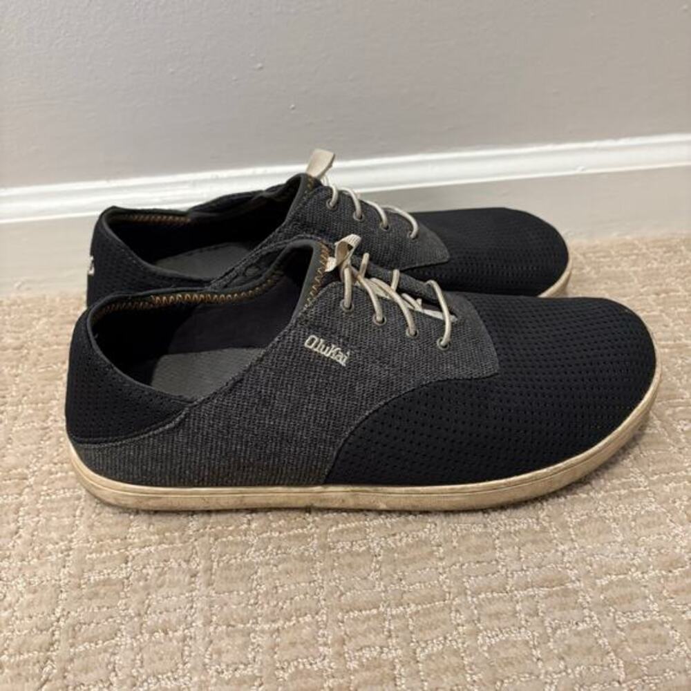 Olukai Nohea Moku‎ Men's US Size 9 Slip On Sneaker Shoes Dark Gray 10283-6C6C